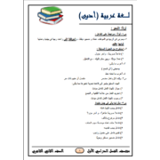 مذكرة عربي للصف الثاني الثانوي(ادبي)الترم الاول