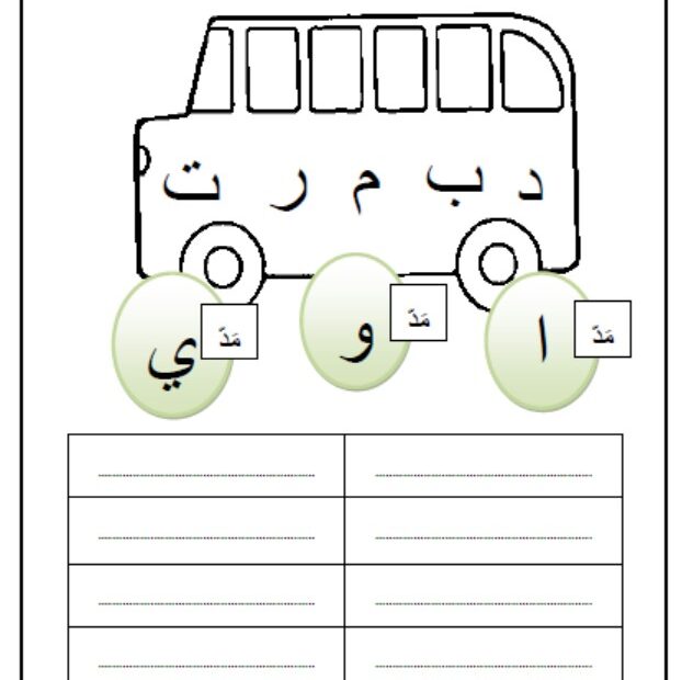 ورقة عمل تكوين كلمات من حروف اللغة العربية الصف الأول