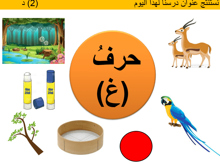 اللغة العربية بوربوينت حرف الغين للصف الأول