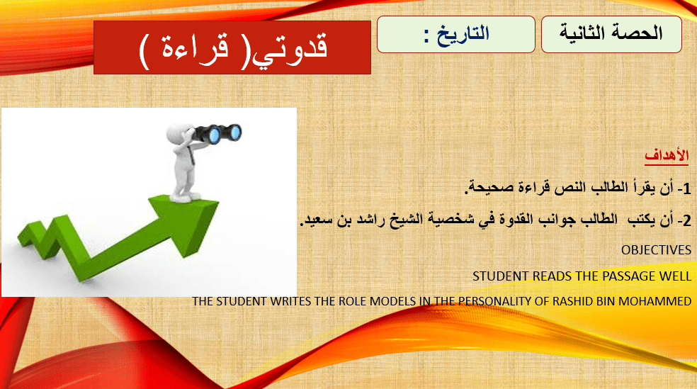 اللغة العربية بوربوينت قراءة قدرتي لغير الناطقين بها للصف العاشر