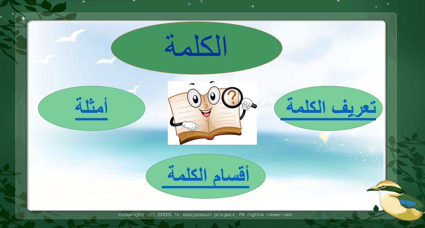 بوربوينت مراجعة درس اقسام الكلام للصف الثاني مادة اللغة العربية 