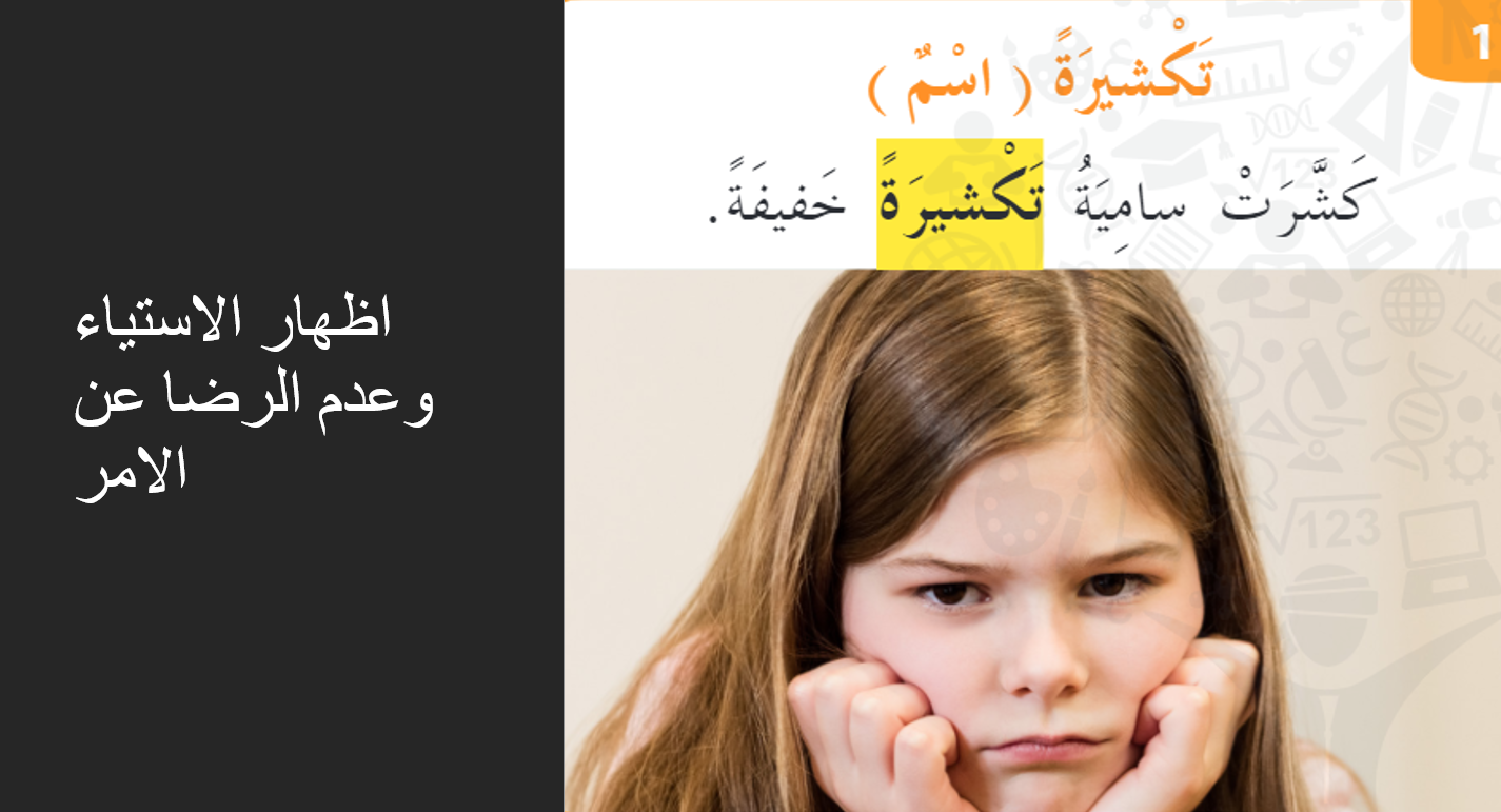 بوربوينت مفردات درس تكشيرة للصف الثاني مادة اللغة العربية 