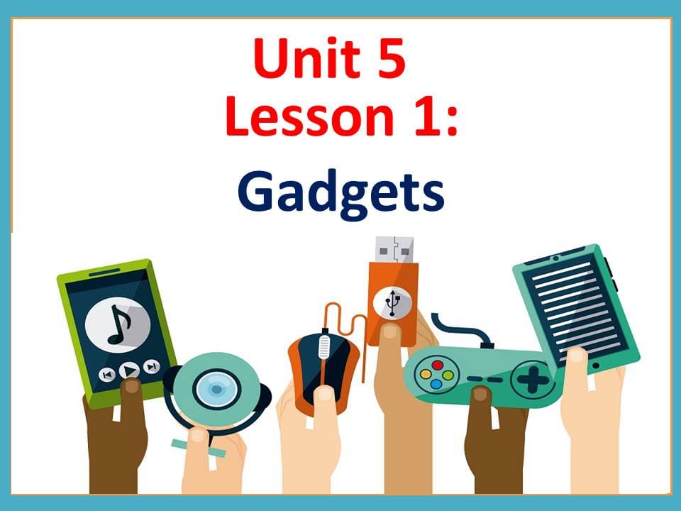 بوربوينت Lesson 1 Gadgets للصف السادس مادة اللغة الانجليزية