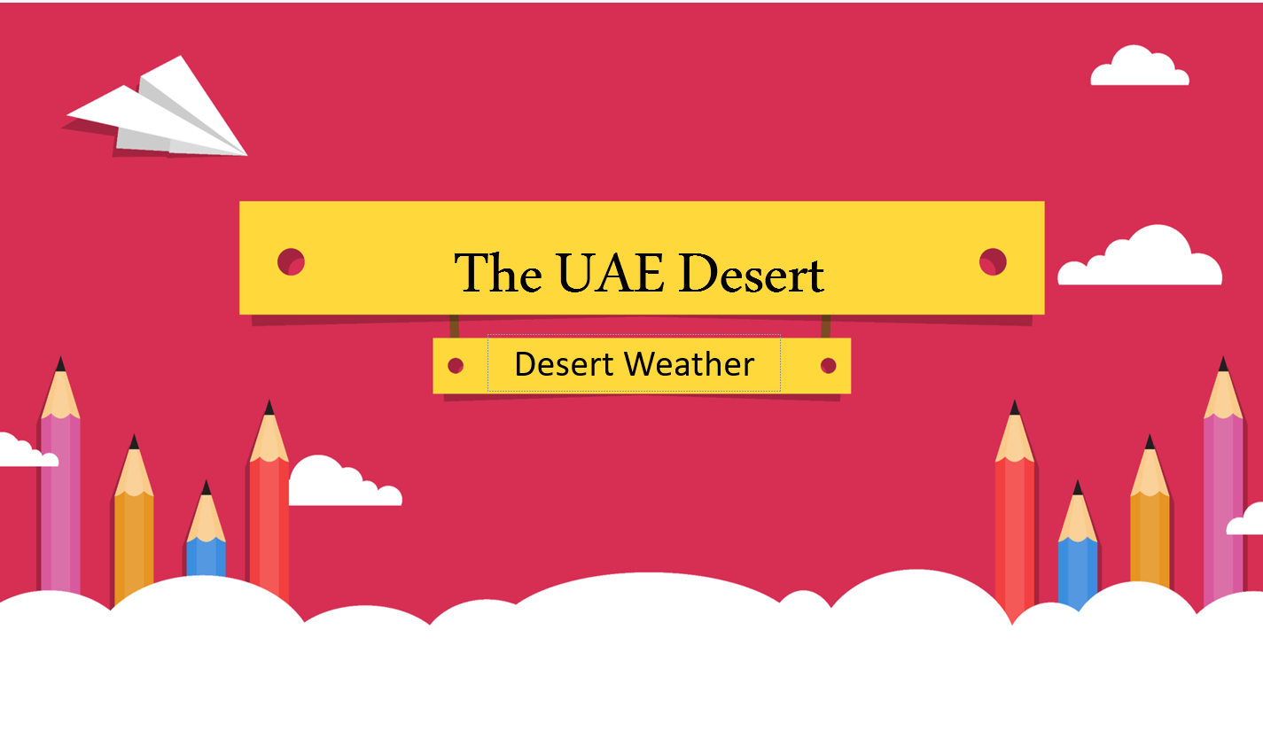 بوربوينت Lesson Desert Weather للصف الرابع مادة اللغة الانجليزية