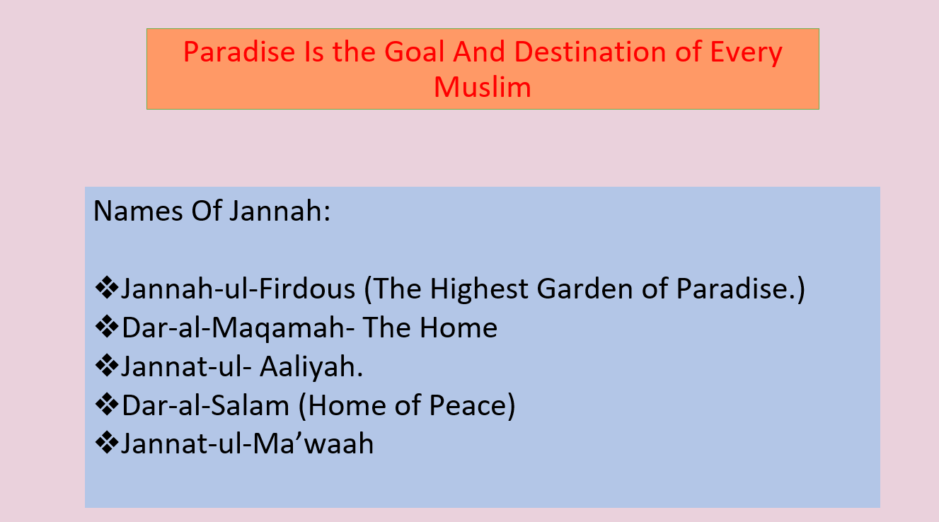 بوربوينت The Way To Paradise لغير الناطقين باللغة العربية للصف الخامس مادة التربية الاسلامية