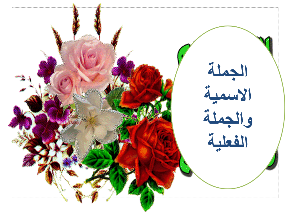 بوربوينت الجملة الاسمية والجملة الفعلية للصف الثالث مادة اللغة العربية