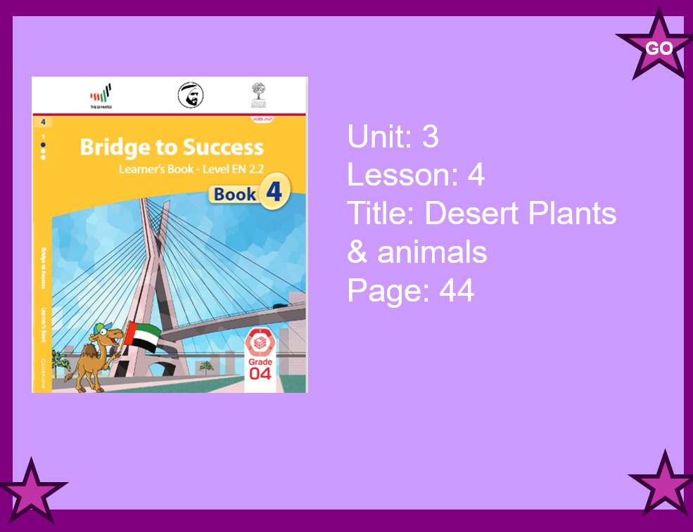 بوربوينت Unit 3 Lesson 4 للصف الرابع مادة اللغة الانجليزية