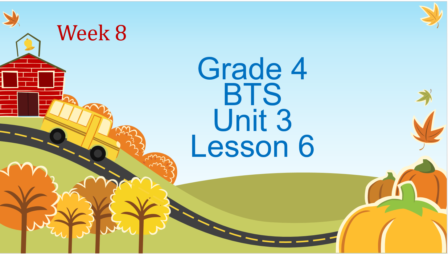 بوربوينت Unit 3 Lesson 6 للصف الرابع مادة اللغة الانجليزية