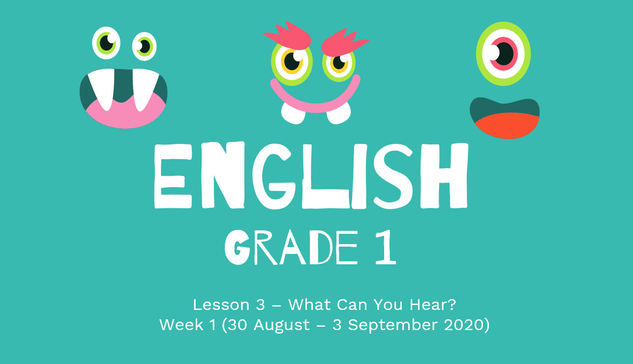 Lesson 3 What Can You Hear الصف الاول مادة اللغة الانجليزية - بوربوينت 