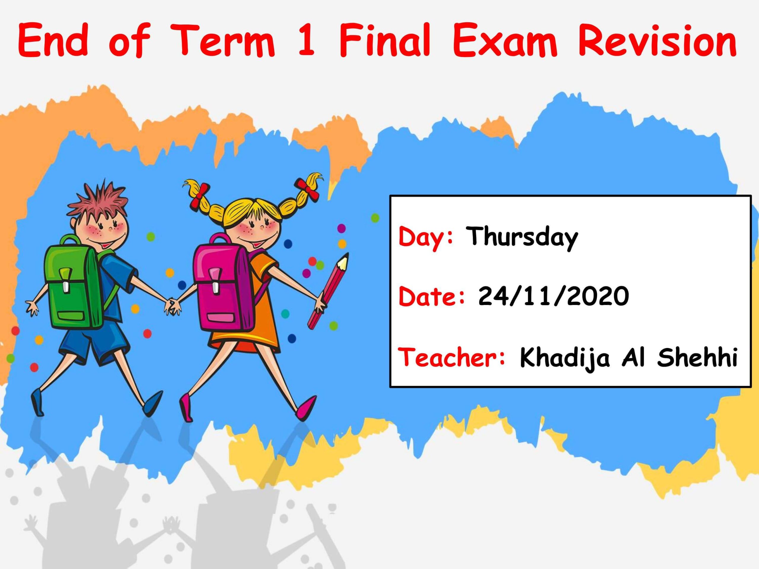 مراجعة final exam revision الصف الرابع مادة اللغة الانجليزية