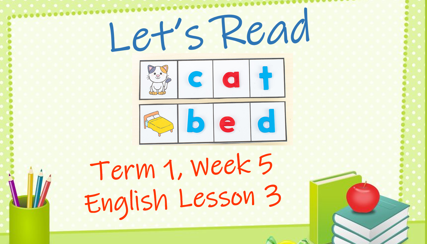 بوربوينت Lesson Lets Read للصف الاول مادة اللغة الانجليزية