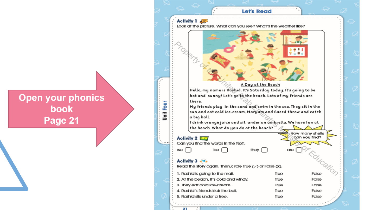 بوربوينت Lesson Let’s Read Page 21 للصف الثاني مادة اللغة الانجليزية