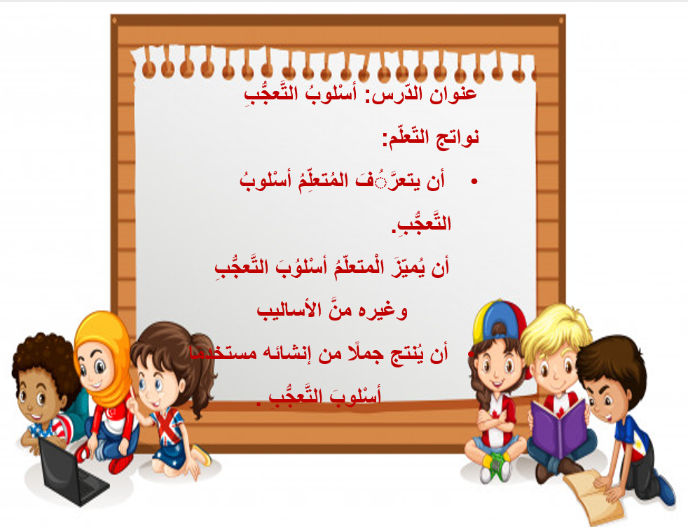 بوربوينت درس اسلوب التعجب للصف الثالث مادة اللغة العربية