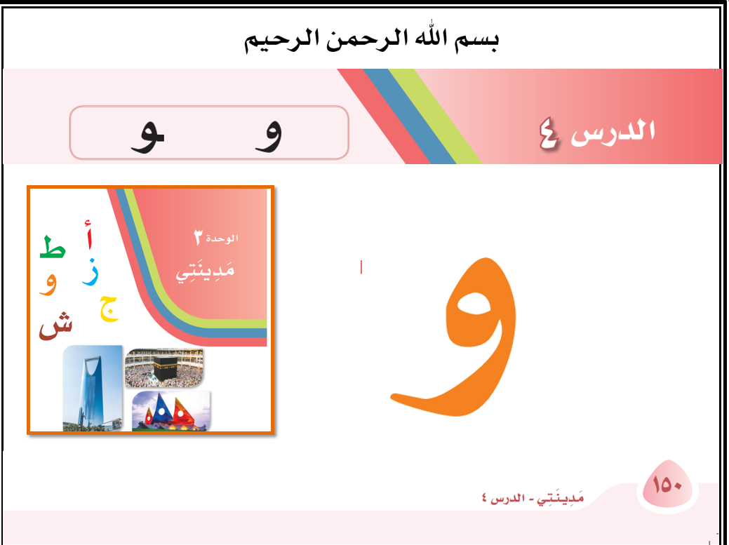 حرف الواو باشكاله المختلفة الصف الاول مادة اللغة العربية - بوربوينت