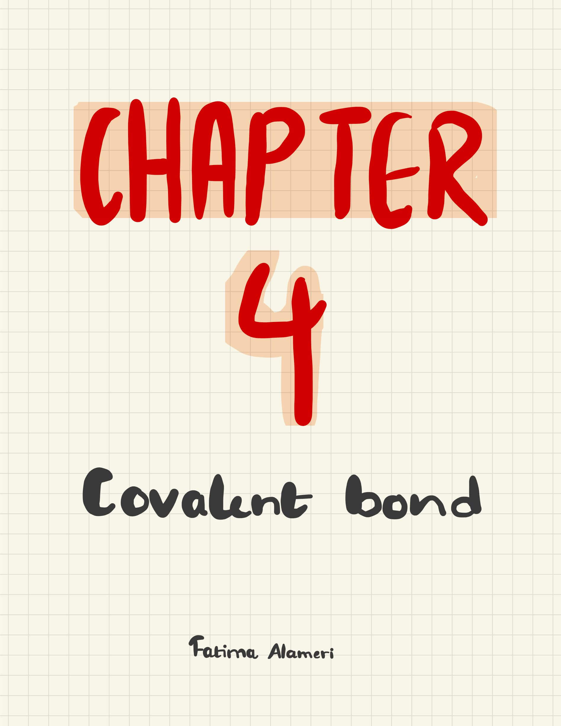 Covalent bond الوحدة الرابعة بالانجليزي الصف العاشر متقدم مادة الكيمياء 