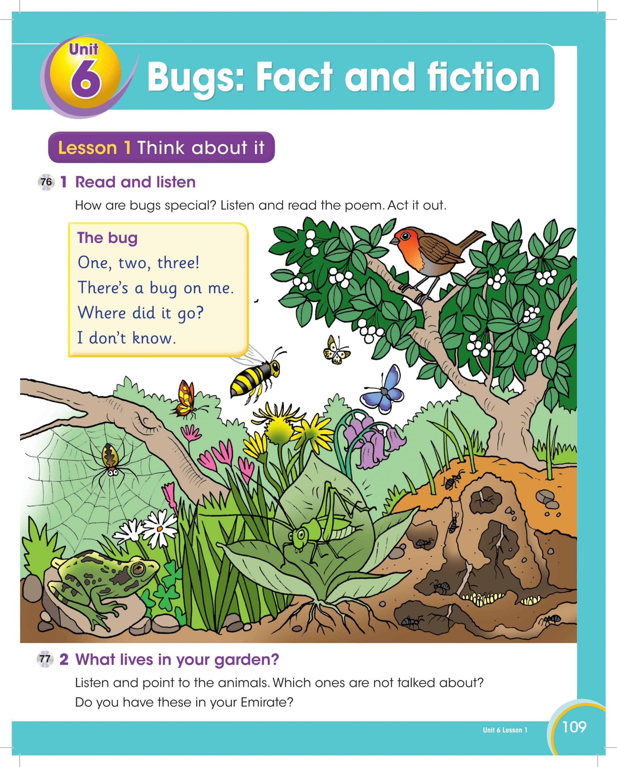 كتاب الطالب وحدة Unit 6 Bugs Fact and fiction الصف الثالث مادة اللغة الانجليزية