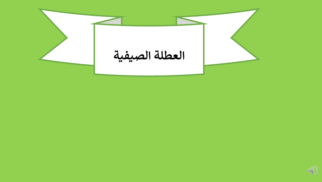 درس العطلة الصيفية لغير الناطقين بها الصف الثالث مادة اللغة العربية - بوربوينت 