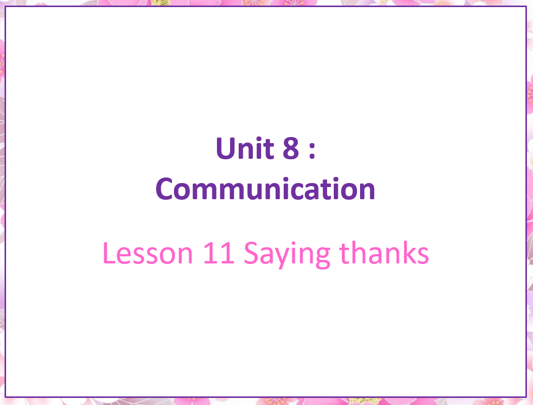 درس Saying thanks الصف السادس مادة اللغة الانجليزية - بوربوينت 