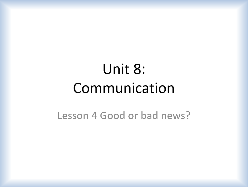 درس Good or bad news الصف السادس مادة اللغة الانجليزية - بوربوينت 