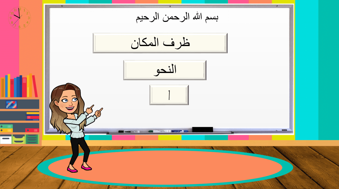 درس ظرف المكان الصف الثاني مادة اللغة العربية - بوربوينت 