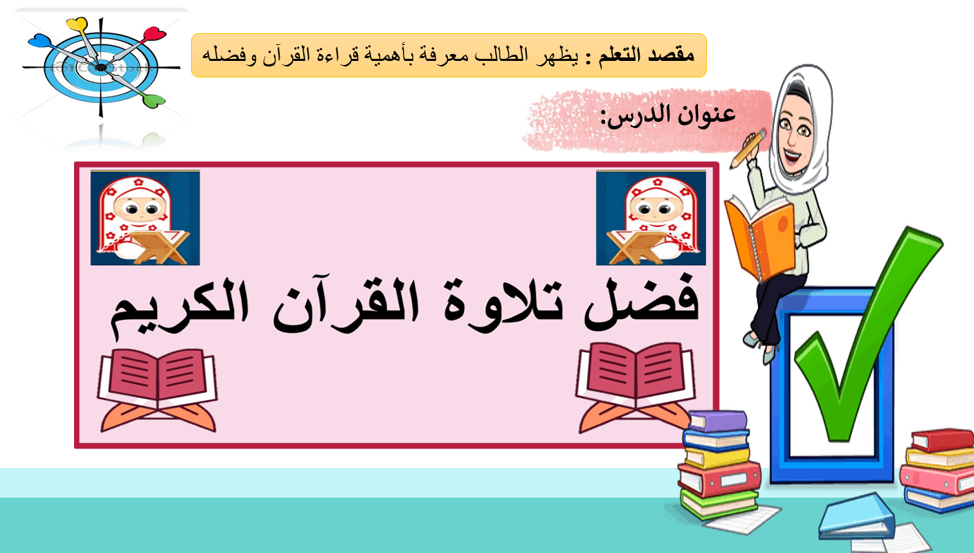 حل درس فضل تلاوة القرآن الكريم الصف الثاني مادة التربية الإسلامية - بوربوينت