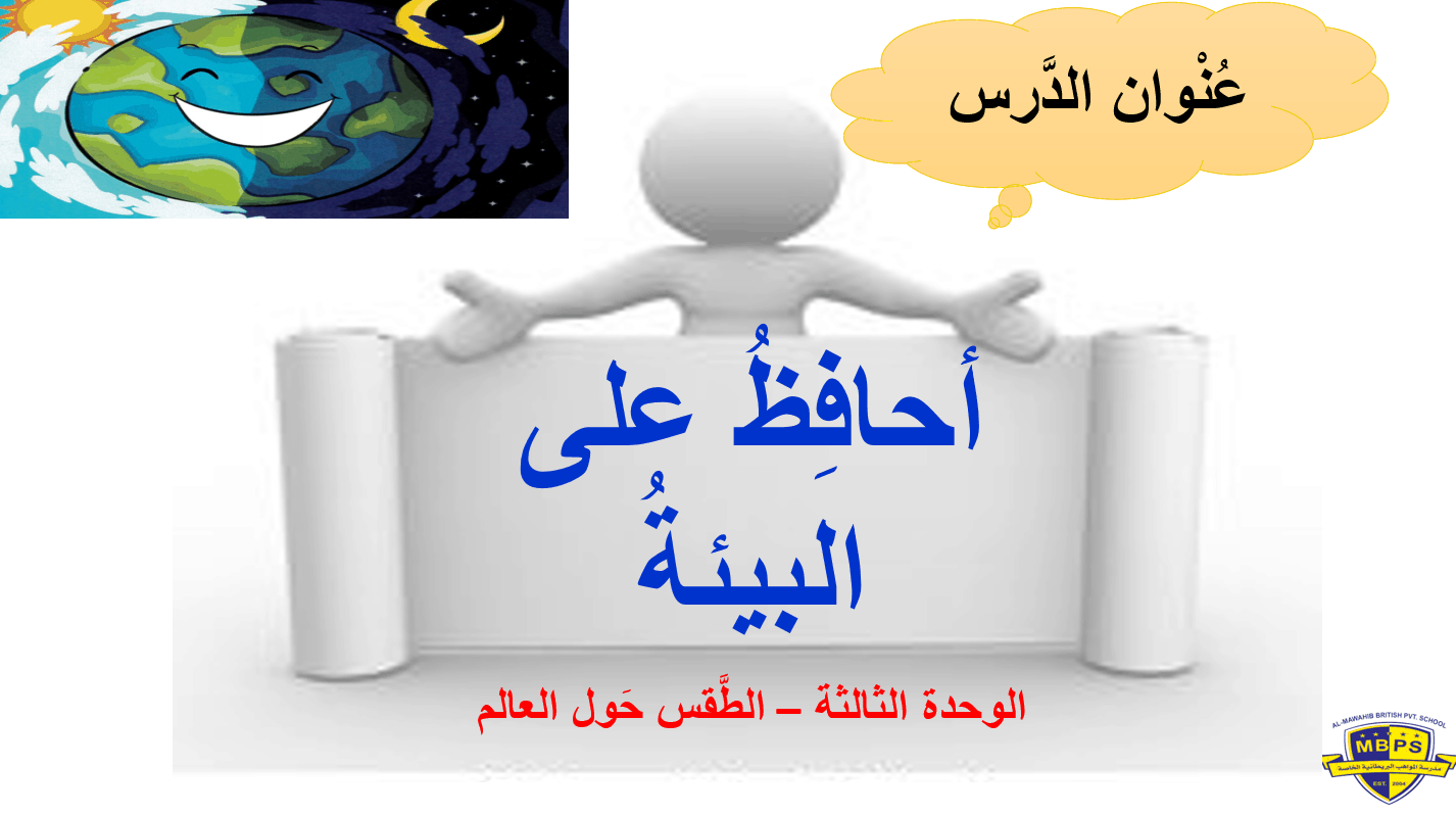 درس أحافظ على البيئة الصف الثالث مادة اللغة العربية - بوربوينت 