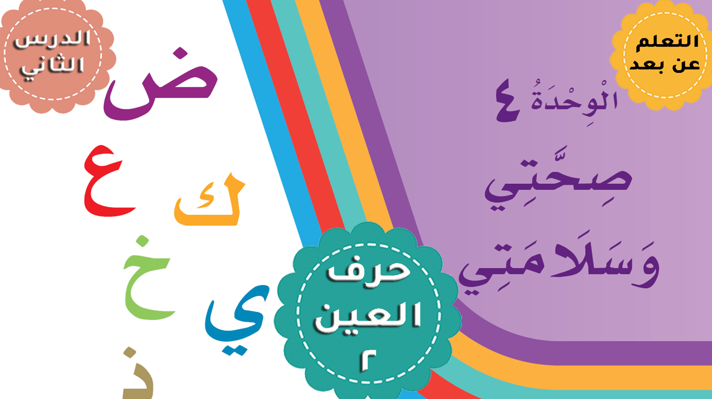 درس حرف العين 2 كتابة الصف الأول مادة اللغة العربية - بوربوينت 