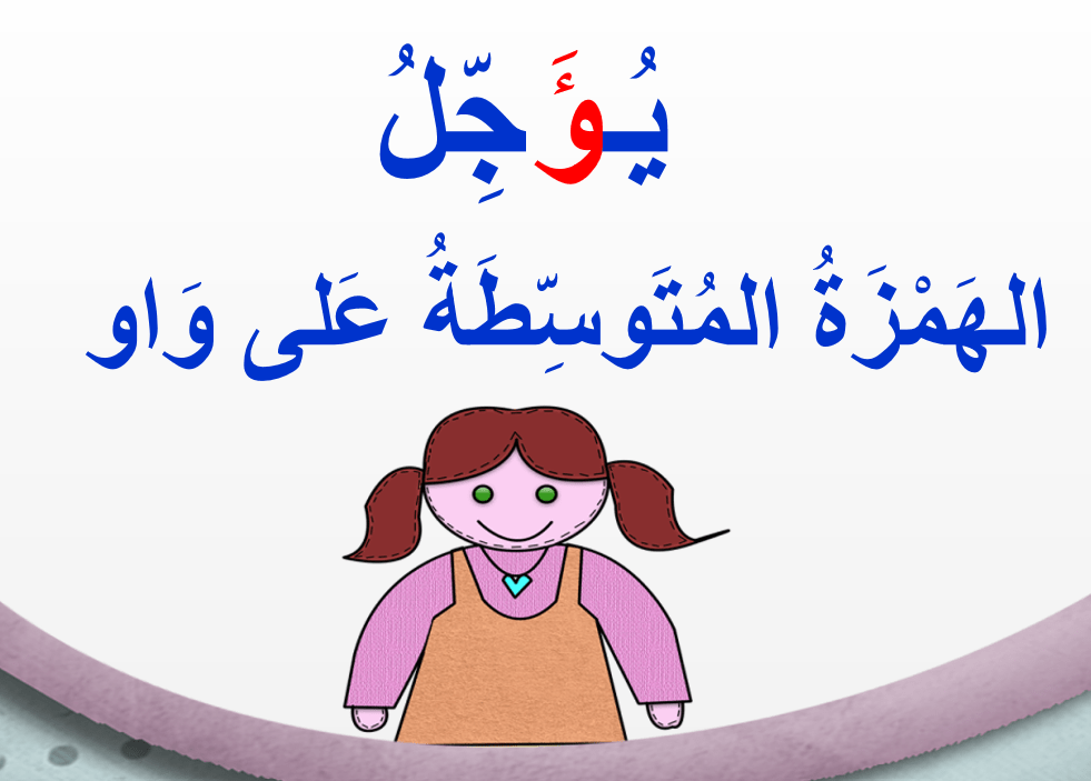 درس الهمزة المتوسطة على واو الصف الخامس مادة اللغة العربية - بوربوينت 