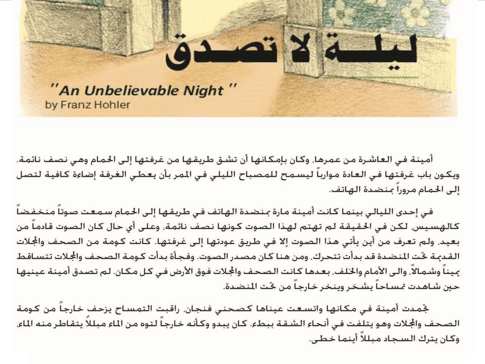 حل درس ليلة لا تصدق الصف الرابع مادة اللغة العربية - بوربوينت 