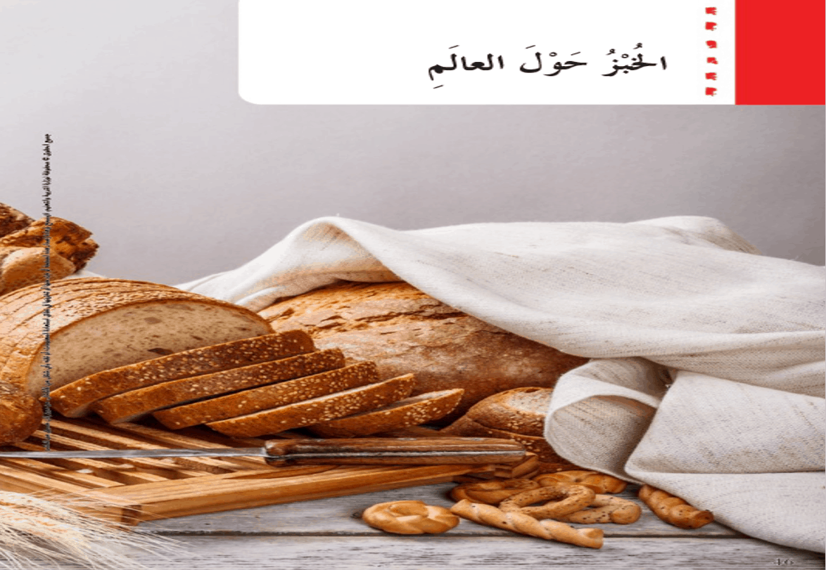 حل درس خبز حول العالم الصف الثالث مادة اللغة العربية - بوربوينت 