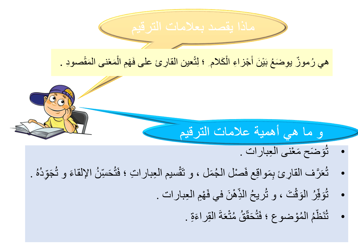 حل درس علامات الترقيم الصف الثالث مادة اللغة العربية - بوربوينت 
