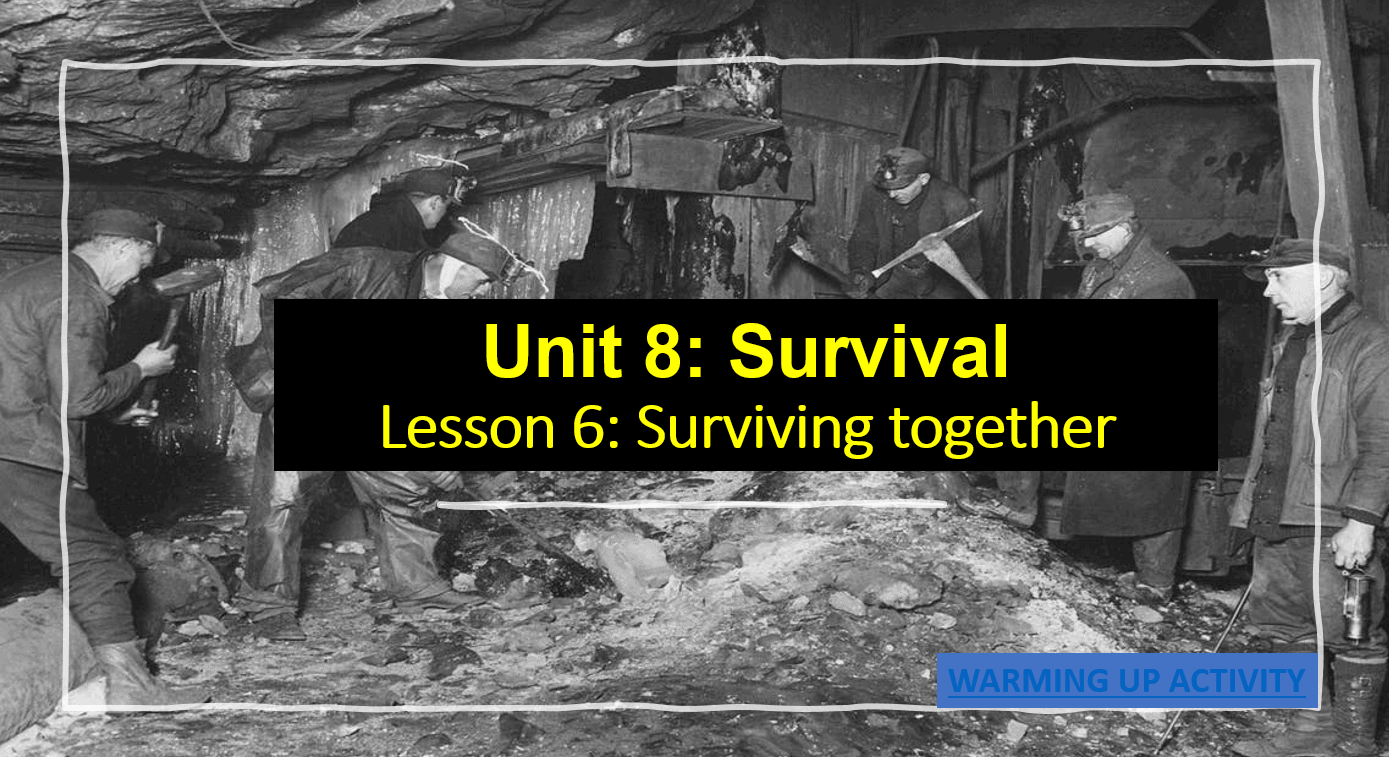 حل درس Surviving together الصف التاسع مادة اللغة الإنجليزية - بوربوينت