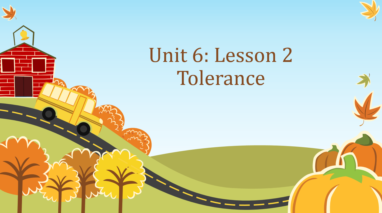 درس Tolerance لغير الناطقين باللغة العربية الصف الأول مادة التربية الإسلامية - بوربوينت