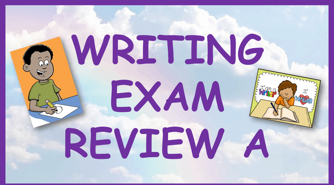 مراجعة WRITING EXAM REVIEW الصف الخامس مادة اللغة الإنجليزية - بوربوينت