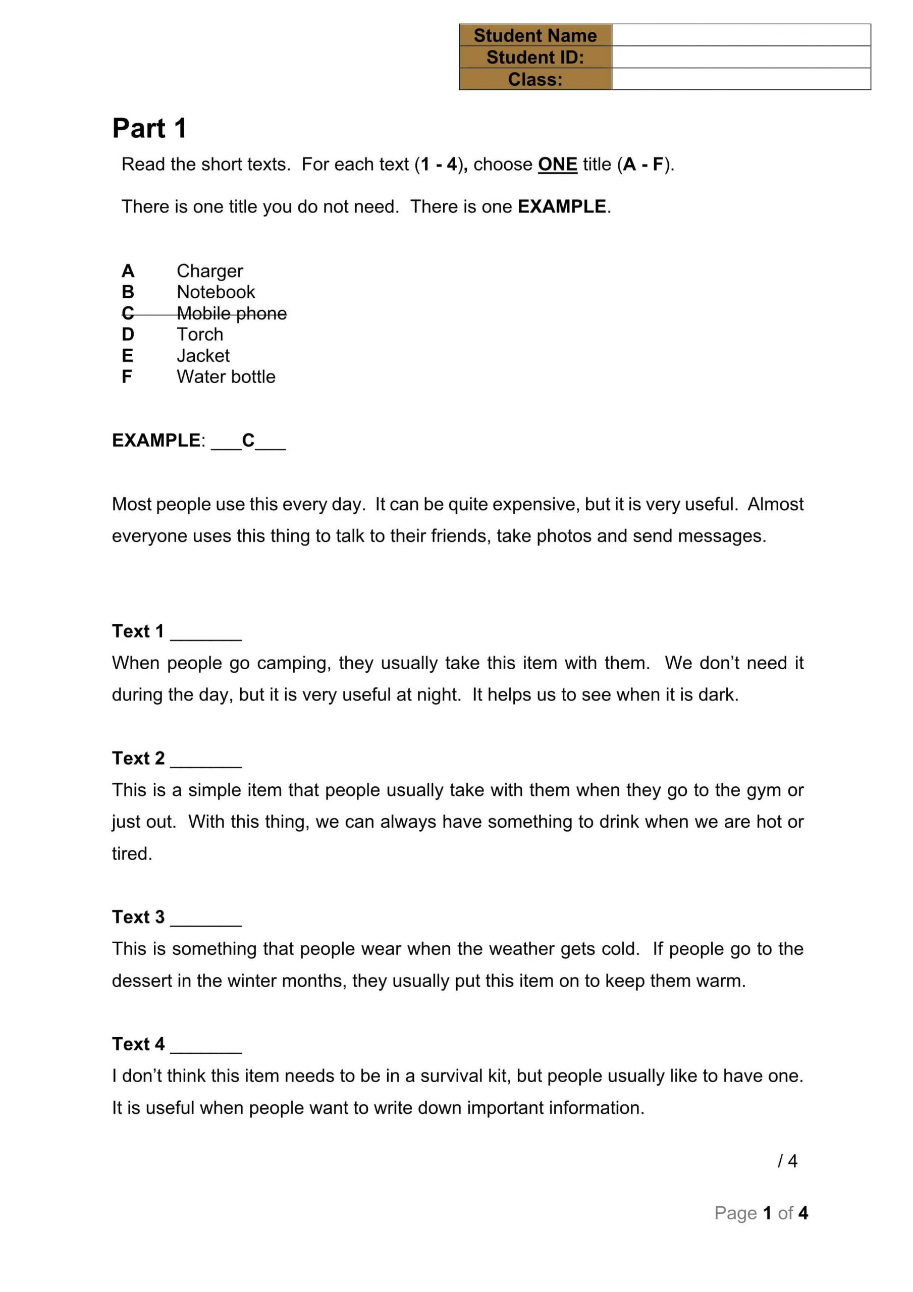 ورقة عمل Reading Pop Quiz 1 الصف التاسع عام مادة اللغة الإنجليزيةورقة عمل Reading Pop Quiz 1 الصف التاسع عام مادة اللغة الإنجليزية