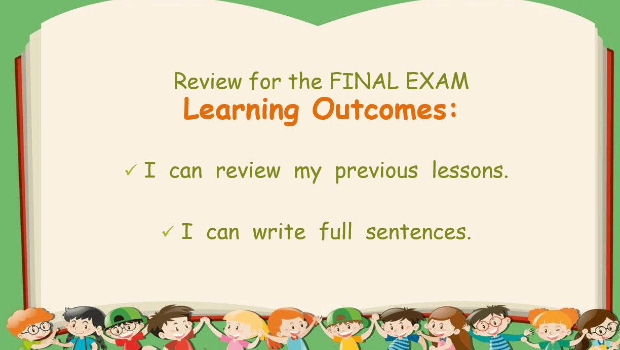 مراجعة Review for the FINAL EXAM الصف الرابع مادة اللغة الإنجليزية - بوربوينت