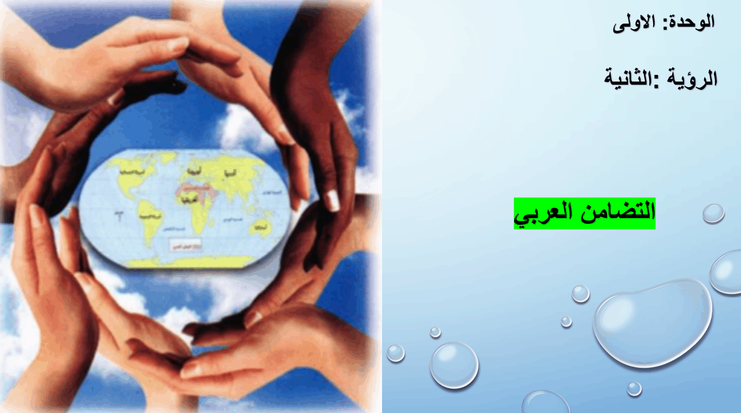درس التضامن العربي الدراسات الإجتماعية والتربية الوطنية الصف التاسع - بوربوينت