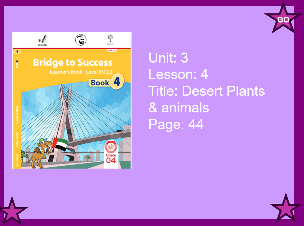 حل درس Unit 3 Lesson 4 اللغة الإنجليزية الصف الرابع - بوربوينت