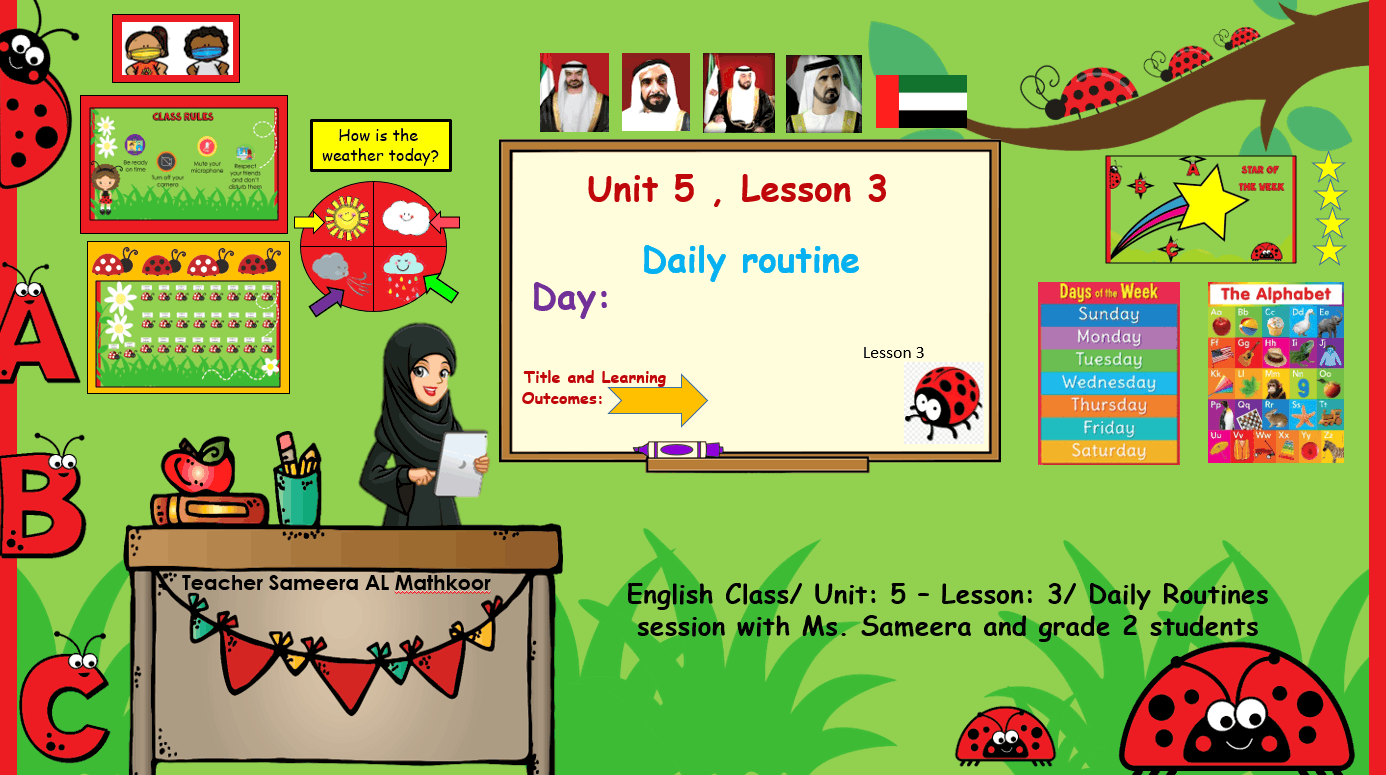 حل درس Daily Routines اللغة الإنجليزية الصف الثاني - بوربوينت 