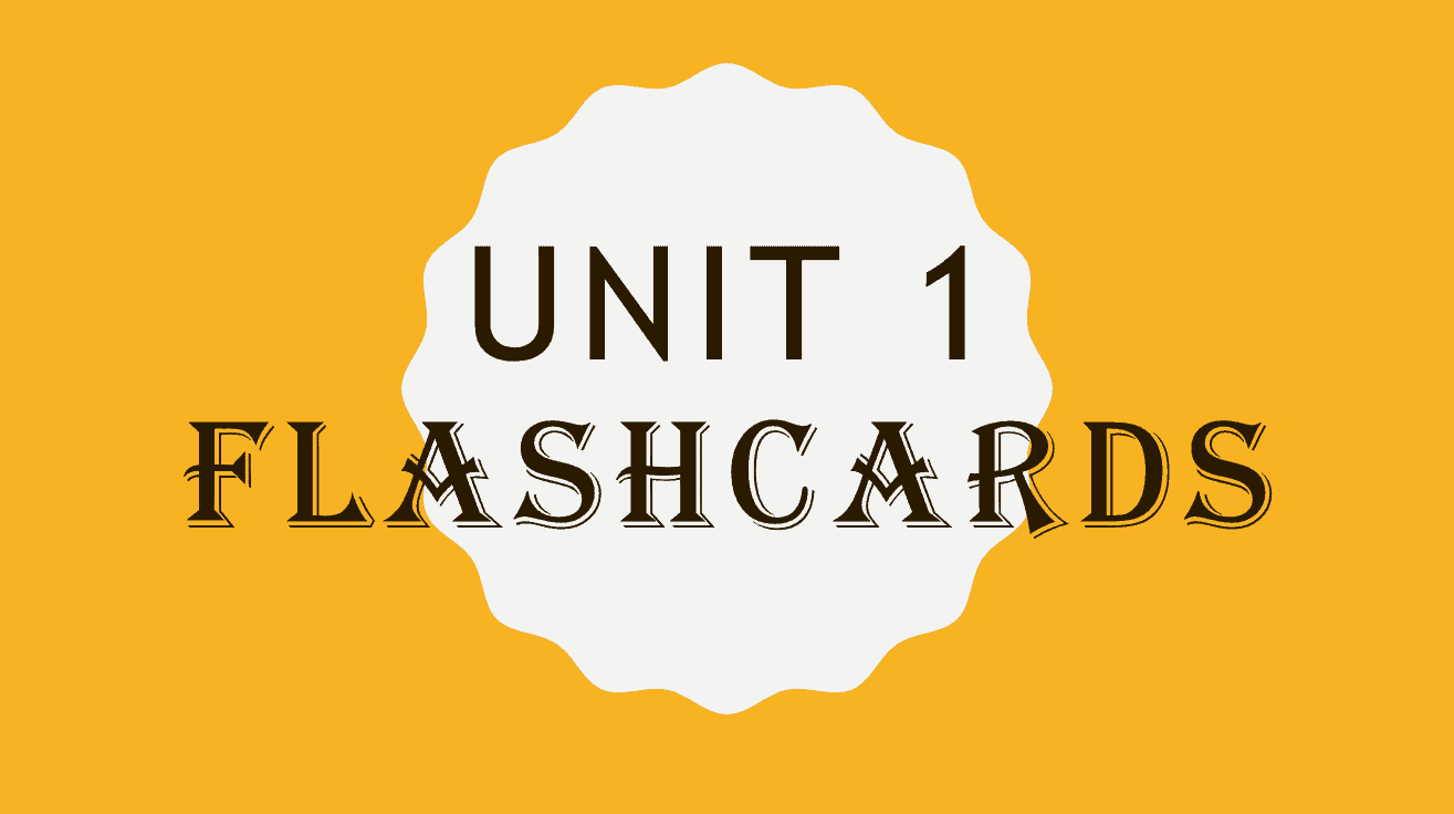 مراجعة Unit 1 flashcards اللغة الإنجليزية الصف الرابع - بوربوينت
