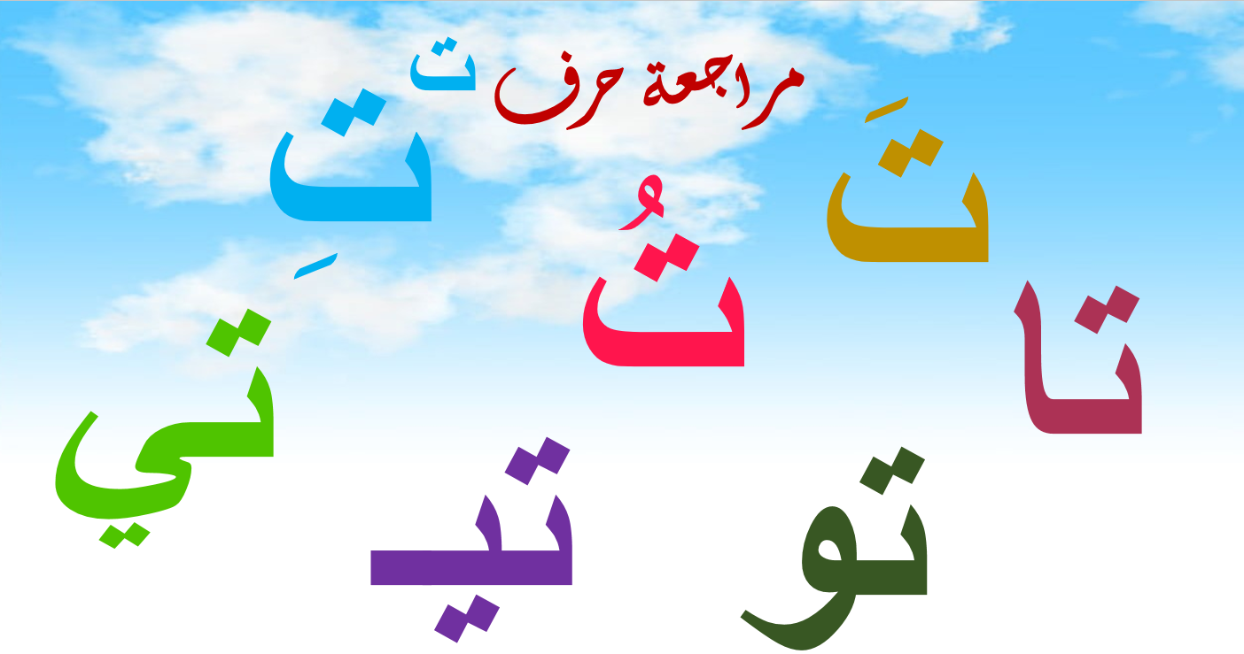 مراجعة حرف التاء اللغة العربية الصف الأول - بوربوينت