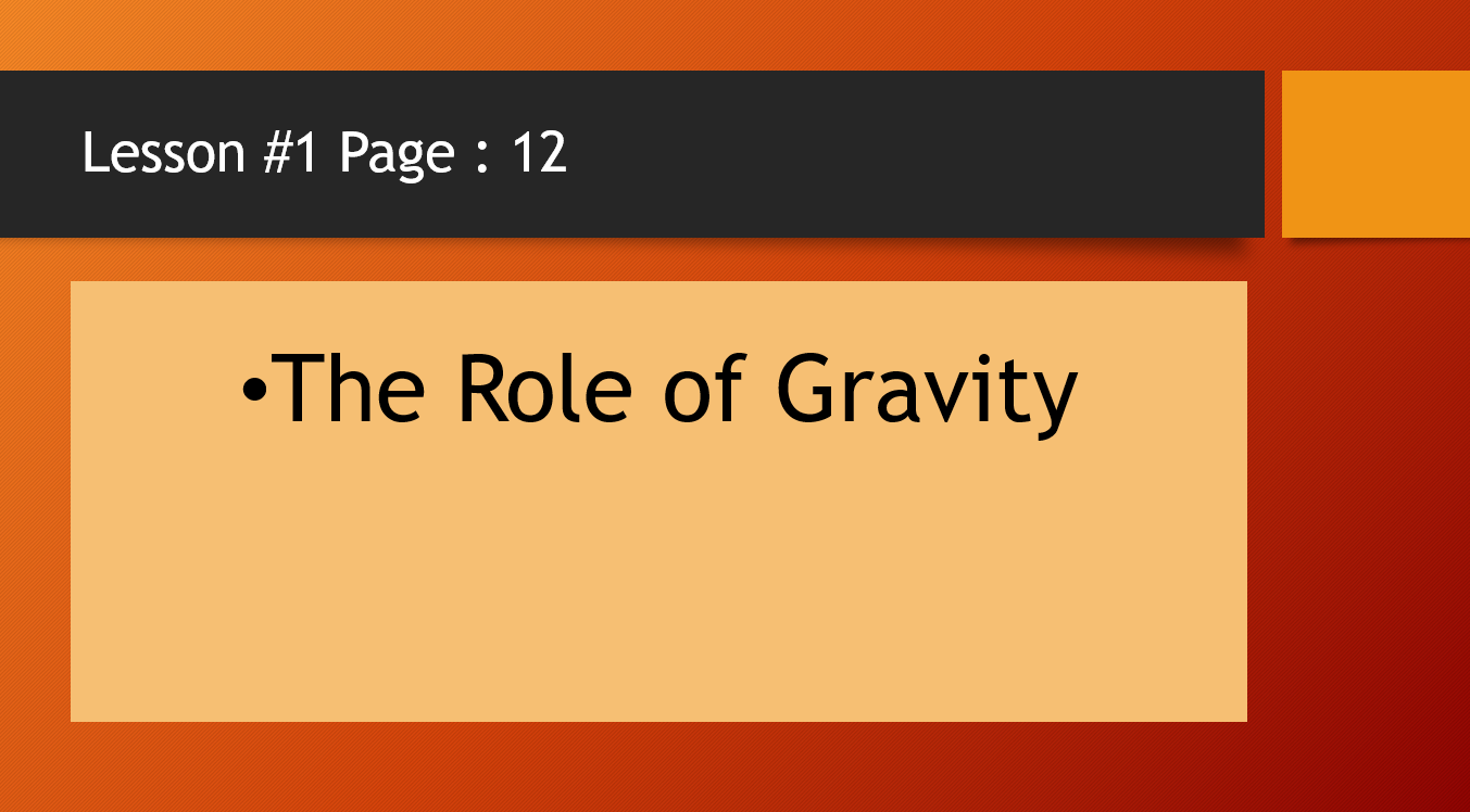 درس Gravity العلوم المتكاملة الصف الثالث - بوربوينت 