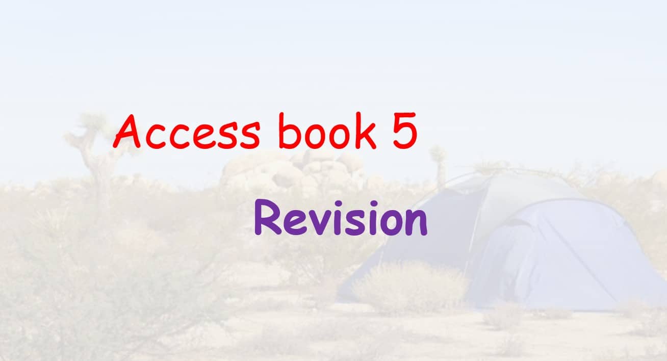 حل مراجعة Revision اللغة الإنجليزية الصف الخامس - بوربوينت 