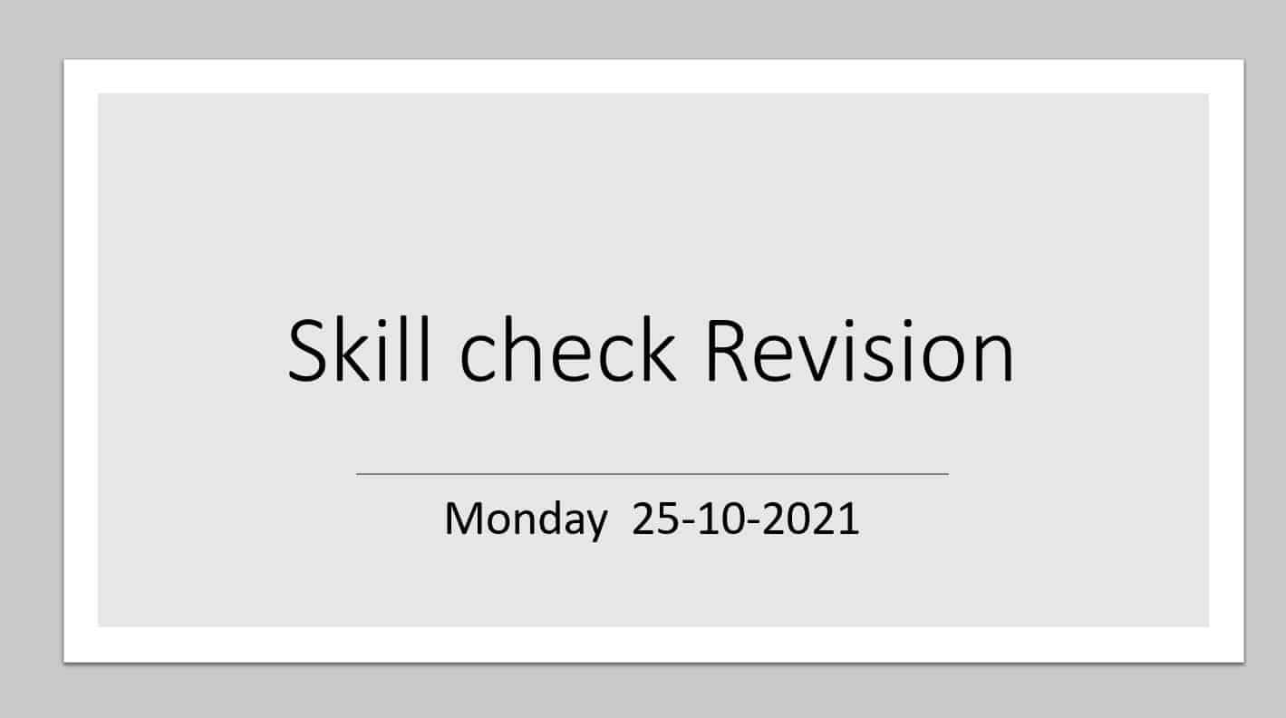 مراجعة Skill check Revision اللغة الإنجليزية الصف الثاني - بوربوينت 