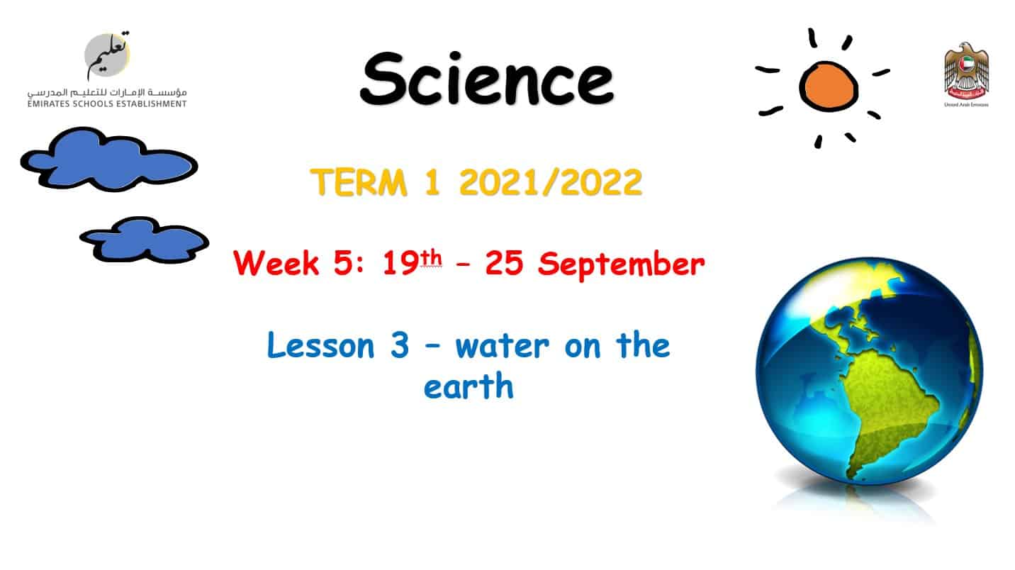 درس water on the earth بالإنجليزي العلوم المتكاملة الصف الثاني - بوربوينت