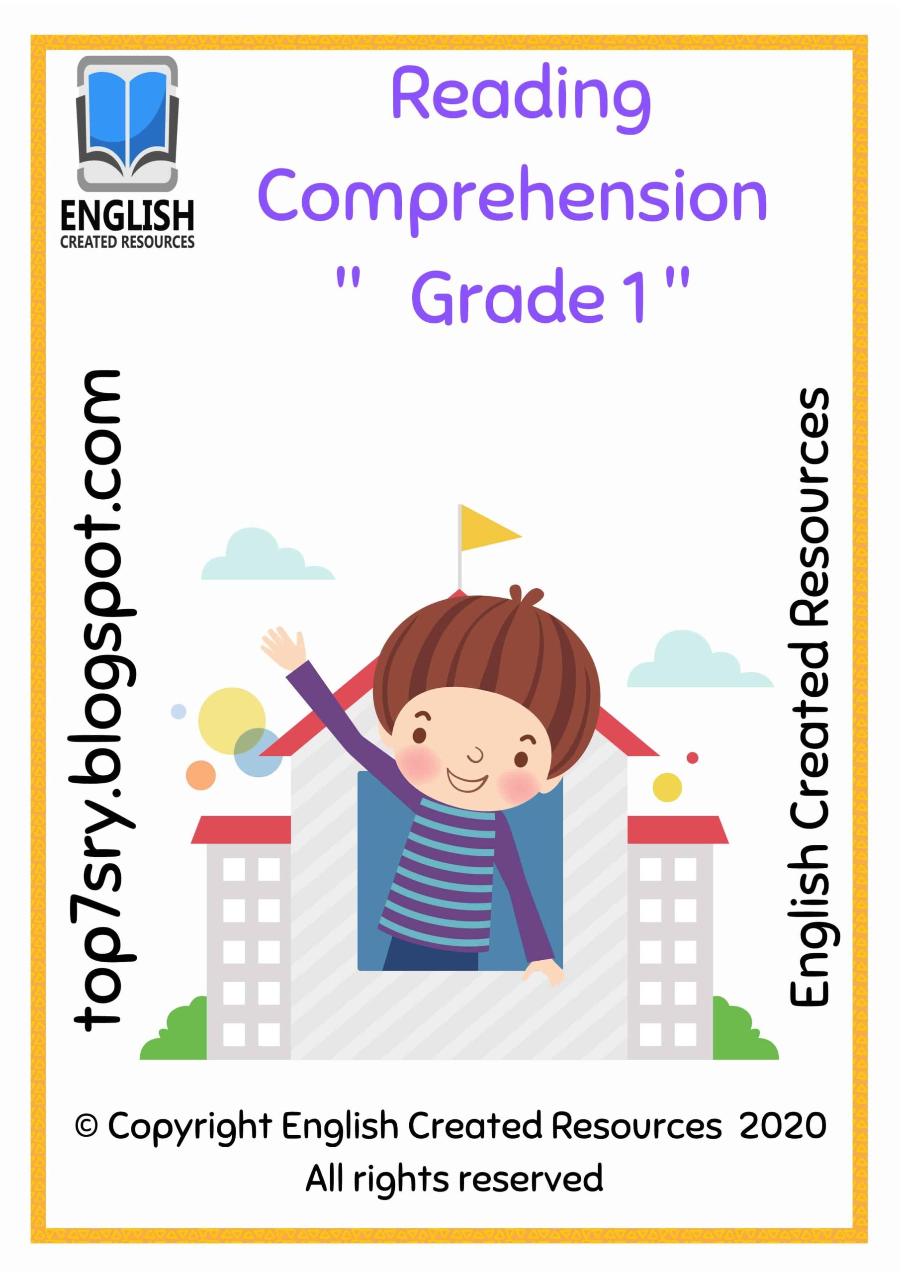 أوراق عمل Reading Comprehension اللغة الإنجليزية الصف الأول