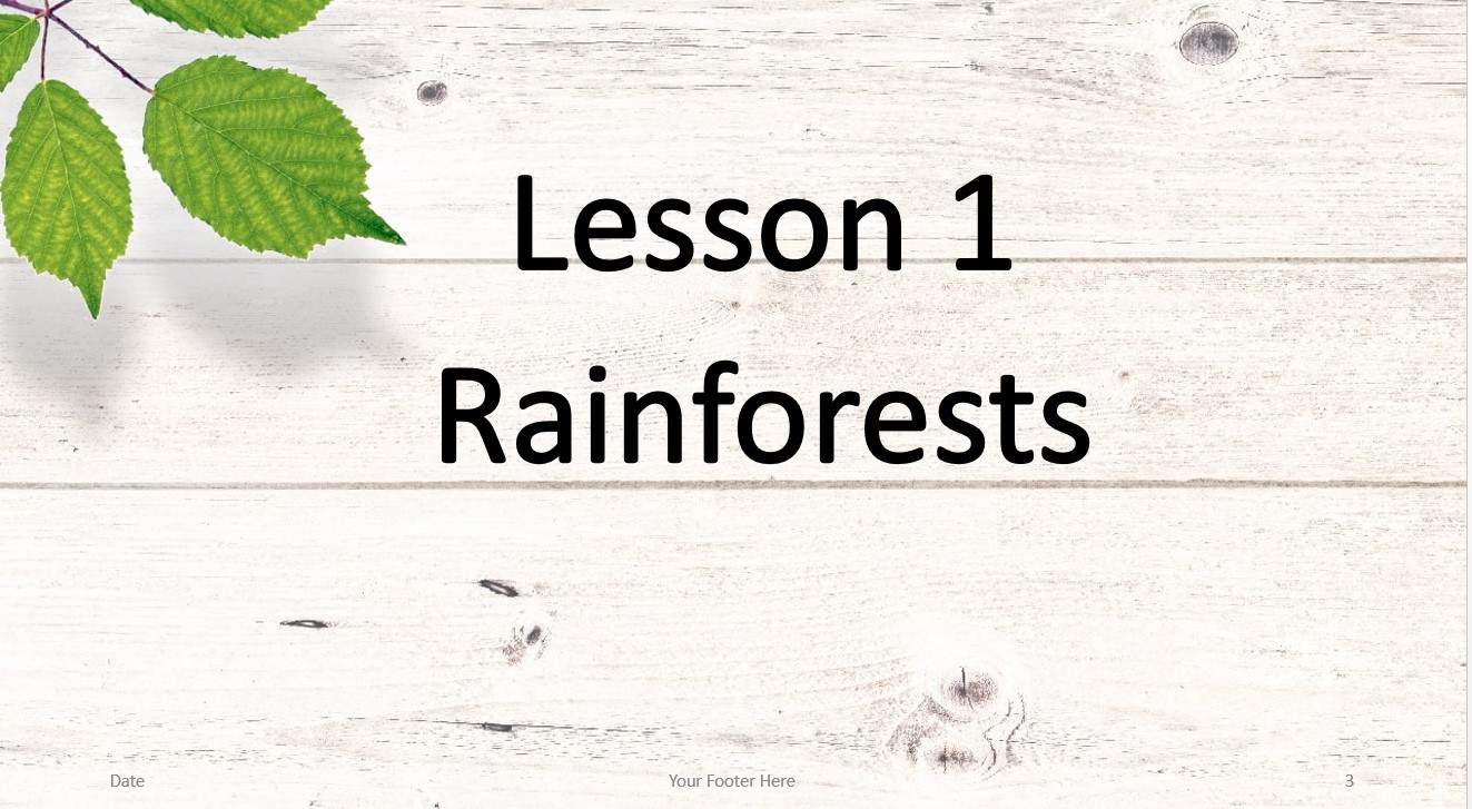 حل درس Rainforests اللغة الإنجليزية الصف الثامن - بوربوينت