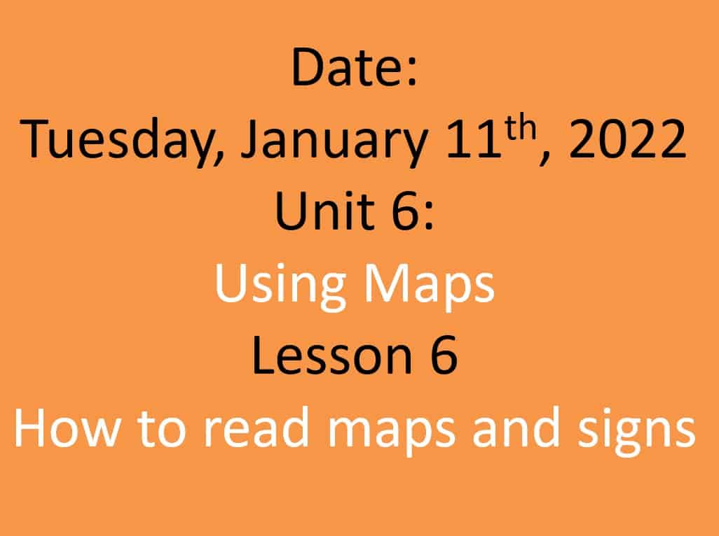 حل درس How to read maps and signs اللغة الإنجليزية الصف السابع - بوربوينت
