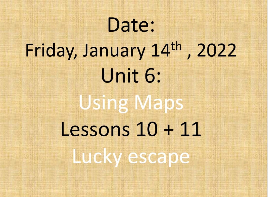 حل درس Lucky escape اللغة الإنجليزية الصف السابع - بوربوينت