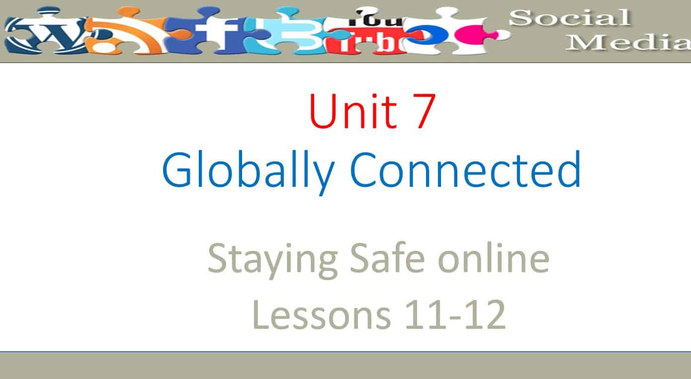 حل درس Staying Safe online اللغة الإنجليزية الصف الثامن - بوربوينت